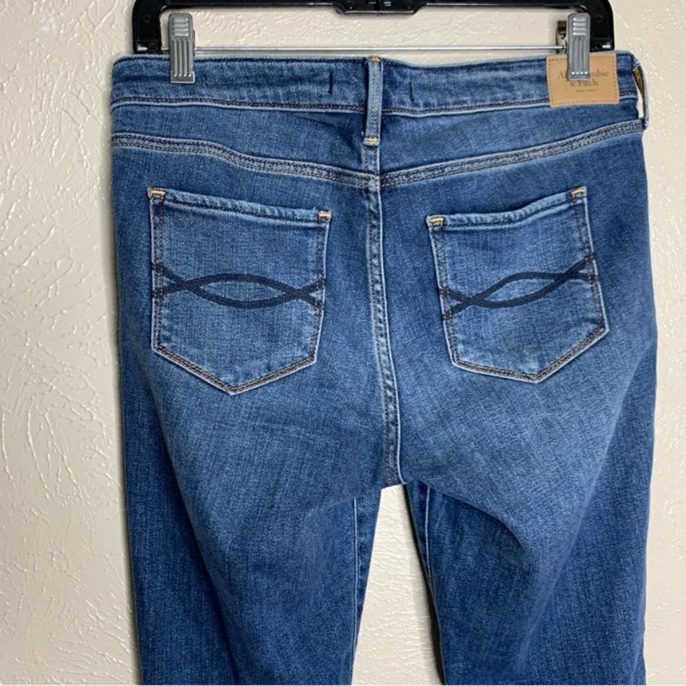 Abercrombie & fitch signature collection‎ super skinny jean patchwrok red green - Picture 4 of 11